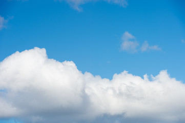 clouds on blue sky, nature cloudy background with copyspace