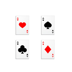 Four aces vector illustration on white background