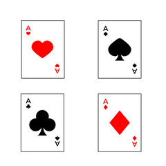 Four aces vector illustration on white background