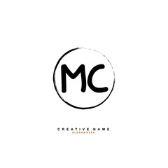 Obraz premium M C MC Initial logo template vector. Letter logo concept with background template.