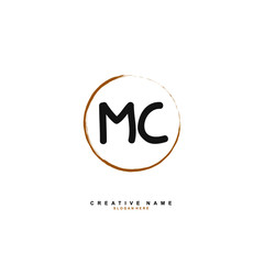 M C MC Initial logo template vector. Letter logo concept with background template.