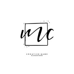 M C MC Initial logo template vector. Letter logo concept with background template.