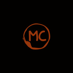 M C MC Initial logo template vector. Letter logo concept with background template.