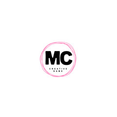 M C MC Initial logo template vector. Letter logo concept with background template.