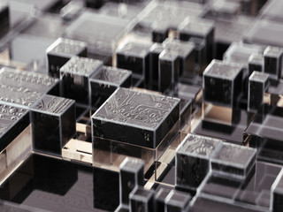 Digital circuit chip square