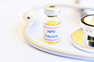 Obraz na płótnie Canvas Human Papillomavirus vaccine or HPV vaccine for injection
