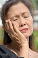 A Sleepy Female Senior