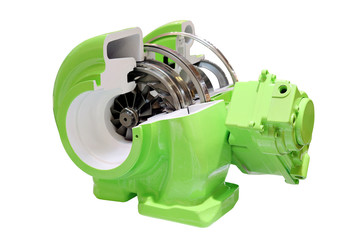 car turbocharger isolated on white