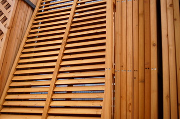 Wooden fence for garden border Lattice