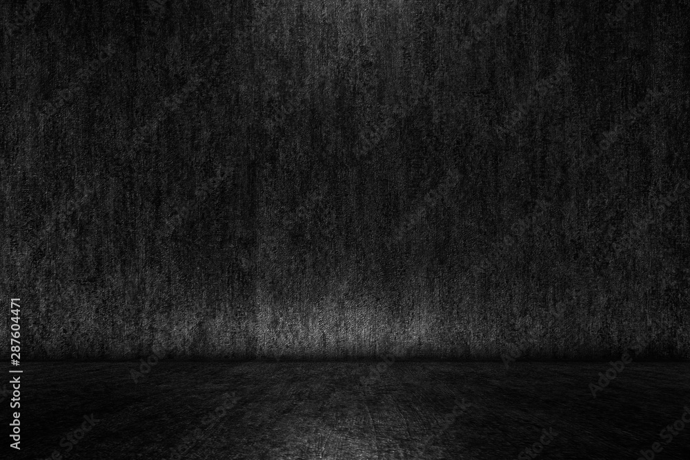 Fototapete Simple black Realistic studio light gradient texture abstract background for product or text backdrop design