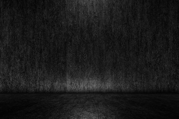Simple black Realistic studio light gradient texture abstract background for product or text backdrop design