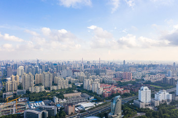 Naklejka na ściany i meble city skyline in shanghai china