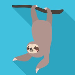 Sloth foot tree icon. Flat illustration of sloth foot tree vector icon for web design
