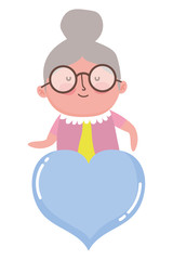 Grandmother cartoon vector design vector illustration
