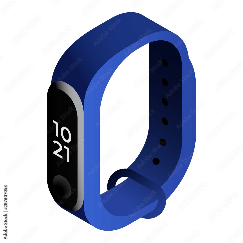 Poster smart fitness tracker icon. isometric of smart fitness tracker vector icon for web design isolated o