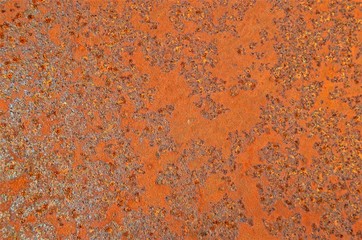 drawing on a rusty metal surface, close-up