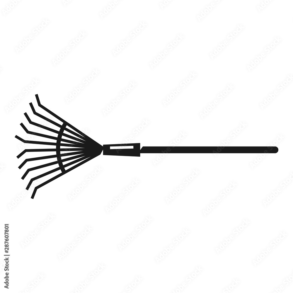 Poster leaf rake icon. simple illustration of leaf rake vector icon for web design isolated on white backgr