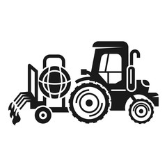 Tractor irrigation icon. Simple illustration of tractor irrigation vector icon for web design isolated on white background