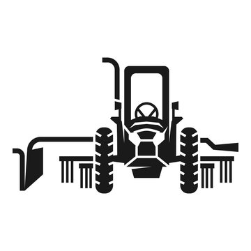 Front tractor icon. Simple illustration of front tractor vector icon for web design isolated on white background