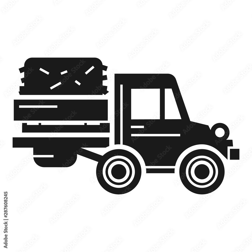 Poster tractor lifting icon. simple illustration of tractor lifting vector icon for web design isolated on 