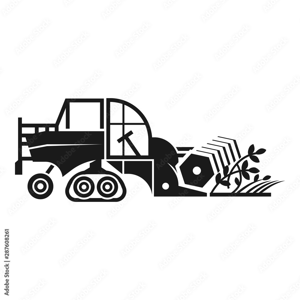 Poster agriculture combine icon. simple illustration of agriculture combine vector icon for web design isol