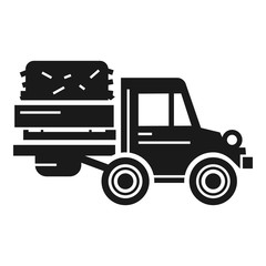 Fototapeta premium Tractor lifting icon. Simple illustration of tractor lifting vector icon for web design isolated on white background