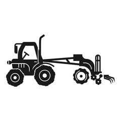 Modern tractor machinery icon. Simple illustration of modern tractor machinery vector icon for web design isolated on white background