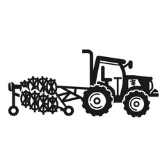 Tractor agriculture tool icon. Simple illustration of tractor agriculture tool vector icon for web design isolated on white background