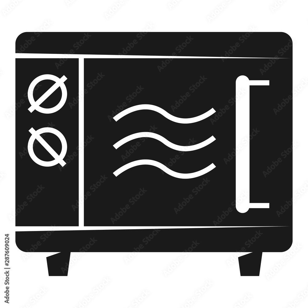 Poster handle microwave icon. simple illustration of handle microwave vector icon for web design isolated o