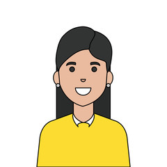 Isolated avatar woman vector design