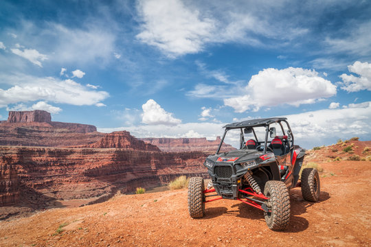 Polaris RZR ATV On Chicken Corner 4WD Trail Near Moab