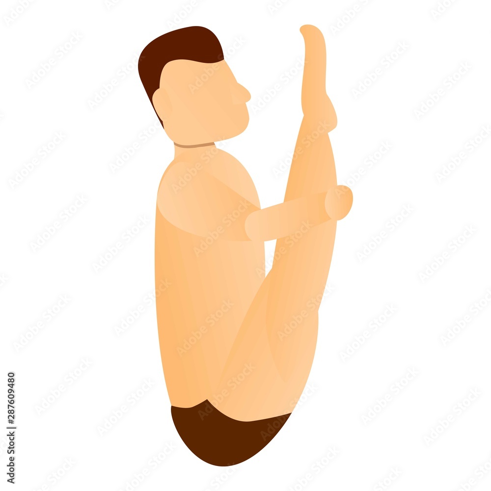 Poster man professional pool jump icon. cartoon of man professional pool jump vector icon for web design is