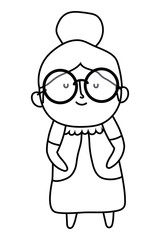 Grandmother cartoon vector design vector illustration