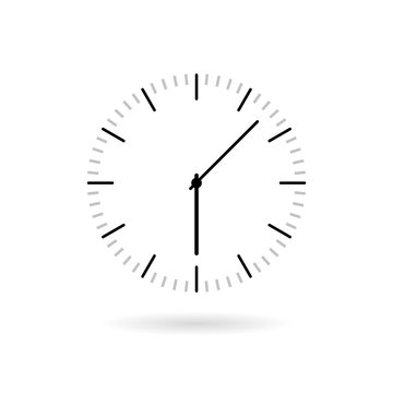 Wall clock icon isolated on white background