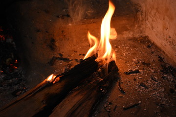 Woodfire Logs of Woods for making Food and cold in rural areas