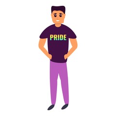 Fototapeta na wymiar Pride bisexual icon. Cartoon of pride bisexual vector icon for web design isolated on white background