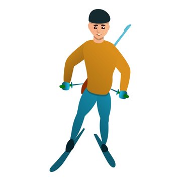 recommend clip art: Biathlon icon. Cartoon of biathlon vector icon for web design isolated on white background