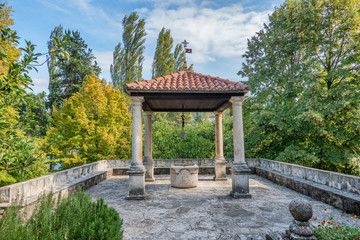 Visovac island catholic monastery island in Croatia