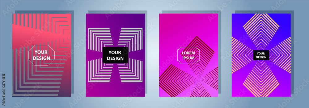 Poster abstract modern background. geometric shapes and lines. colorful gradient vector texture