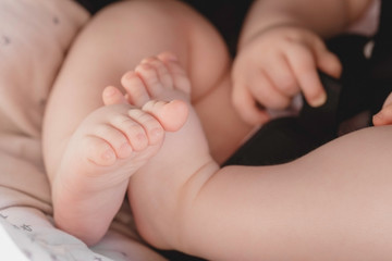 Cute baby feet