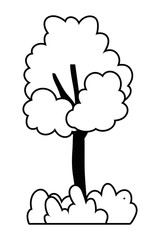 Isolated abstract and season tree design