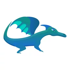 Gordijnen Mythical dragon icon. Cartoon of mythical dragon vector icon for web design isolated on white background © nsit0108