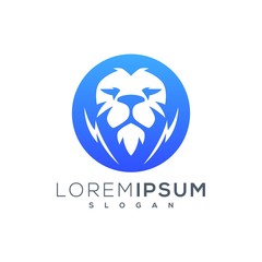 lion head logo design ready to use