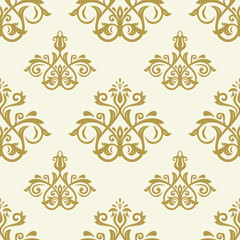Fototapeta na wymiar Orient vector classic golden pattern. Seamless abstract background with vintage elements. Orient golden background. Ornament for wallpaper and packaging
