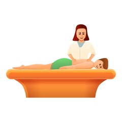 Massage procedure icon. Cartoon of massage procedure vector icon for web design isolated on white background