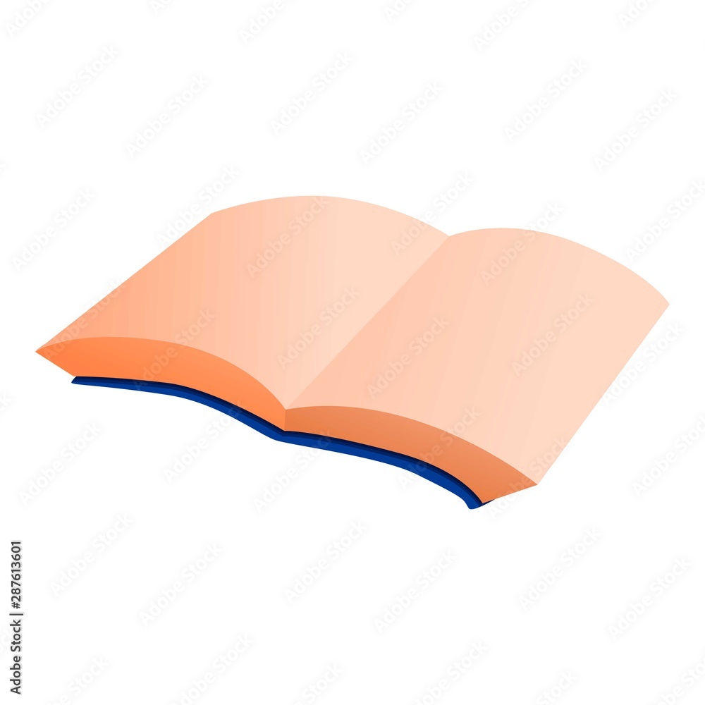 Poster open book icon. cartoon of open book vector icon for web design isolated on white background