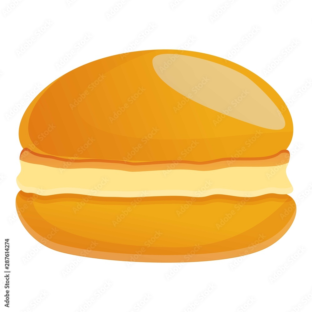 Poster macaroon icon. cartoon of macaroon vector icon for web design isolated on white background