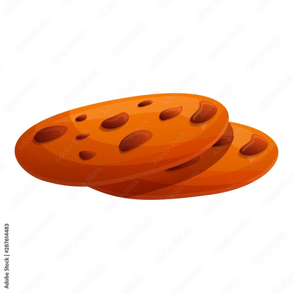 Poster cookies icon. cartoon of cookies vector icon for web design isolated on white background