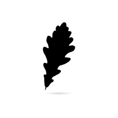 Leaf black silhouette icon