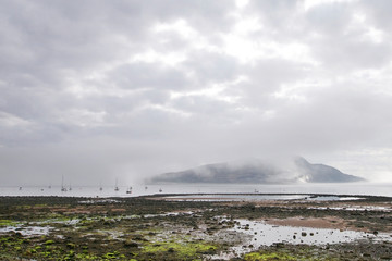 Holy Isle seen from Lamlash on the Isle of Arran